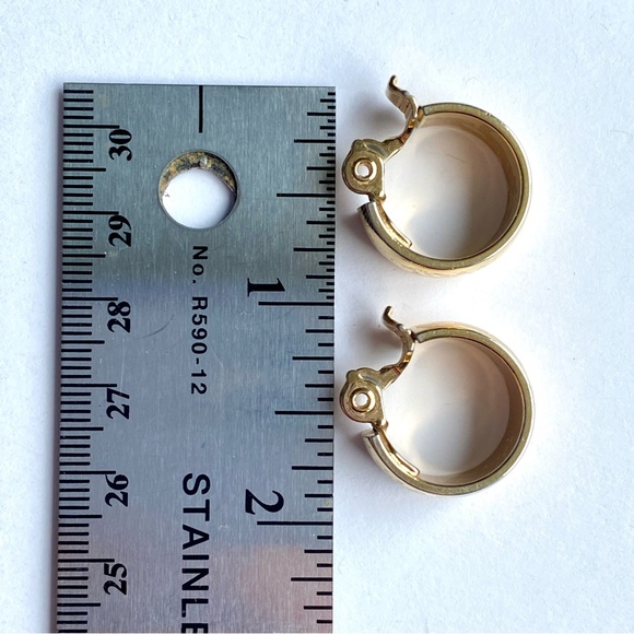 Monet Small Hoop Clip On Earrings - Goldtone - Picture 7 of 7
